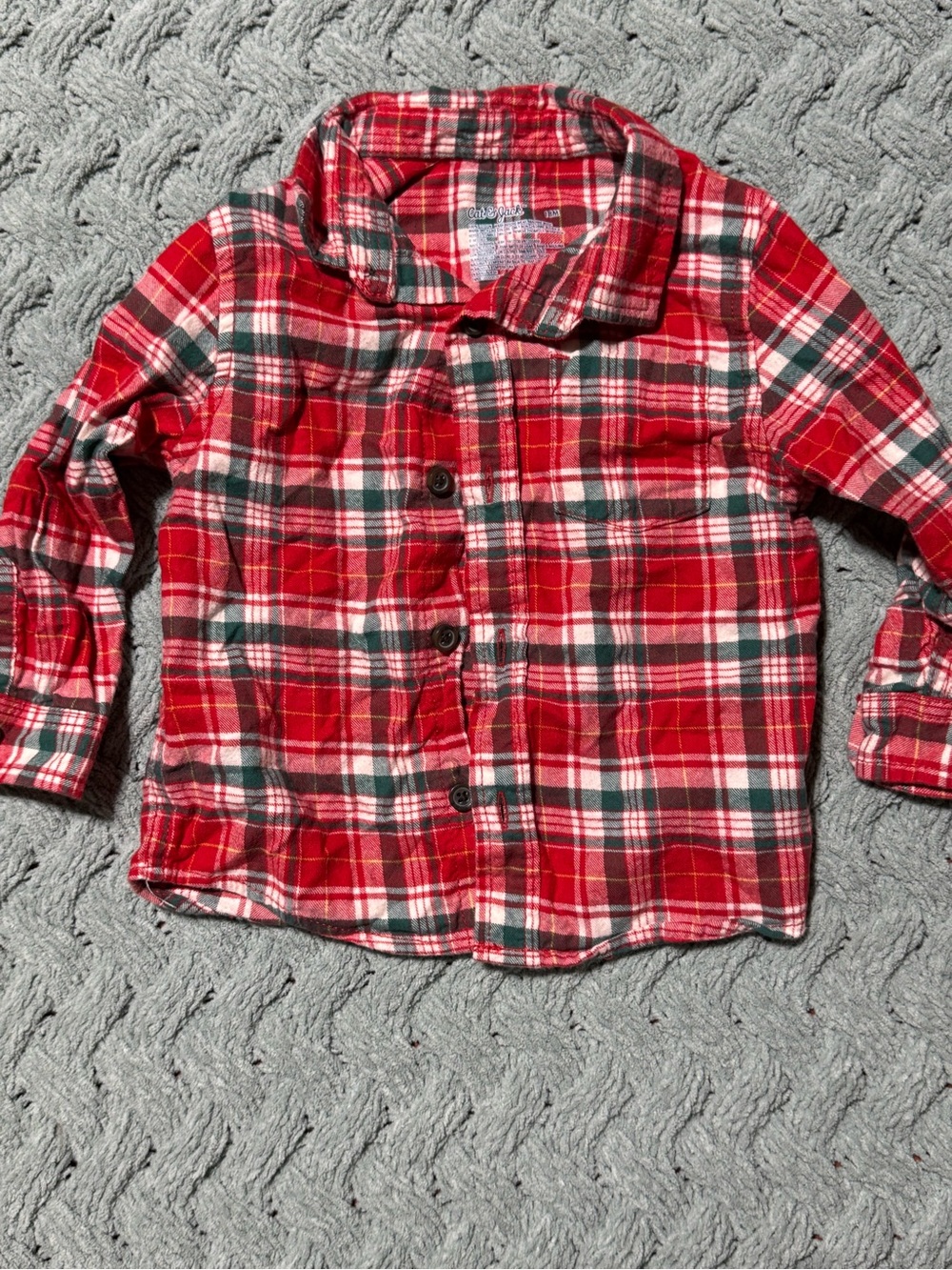 Toddler Red Plaid Button-Up Shirt 18m